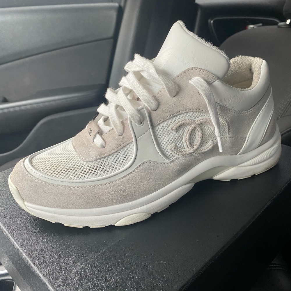 White Chanel Trainers